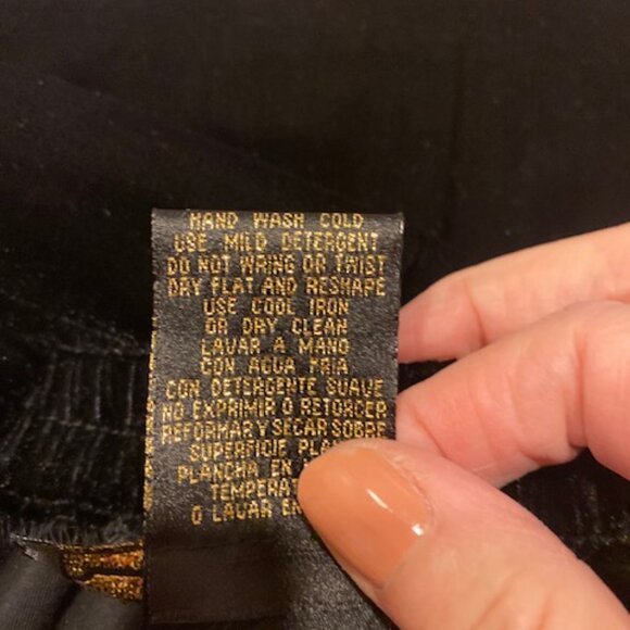 R&K Evening Black Velvet High front Slit Stretch Formal Long Maxi Skirt Size 12 - Picture 5 of 7